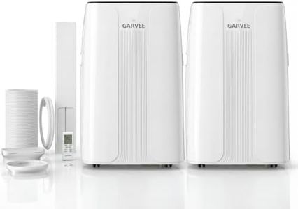 Garvee 2 x Portable Air Conditioners 14,000BTUs, Remote Control, Portable AC Unit, Dehumidifier, Fan, 850Sq.Ft Cool/Dry/Swing,Quite,LCD Display,Fast Cool, Air Purification,1400W, CEER7.83,