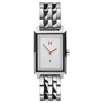 MVMT Signature Square Watches for Women - Premium Minimalist Women’s Watch - Analog, Stainless Steel, 5 ATM/50 Meters Water Resistance - Interchangeable Band - 24mm, Dakota Silver, 24 MM, Signature