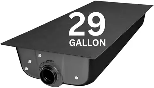 Ameri-Kart 29 Gallon RV Black Water Tank, Leak-Proof RV Water Storage Tank for Toilets in Campers, Trailers, Motorhomes, and RVs, End Discharge, 54" x 22" x 9" (HT-175)