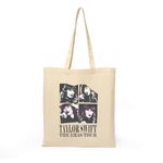 VVWV Taylor Swiftz Tote Bag With Zipper for Womens College Travel Girls L x H 15 x 17 Inch (Multi 3)