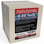 1/4 inch Blue Plastic Resin Pyramid (Approx 220 grit) Tumbling Or Vibratory Media 4.7 lbs/2.1 kg | Includes a (Clean, Dry and Store) Bag | for use in Vibrating Tumbler Or Rotating Tumbler