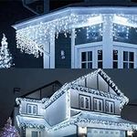 SKYTE® 480 Icicle Christmas LED Lights Powered with 8 Mode Connectable Waterproof Xmas Icicle Light Outside Christmas Decoration for Indoor and Outdoor