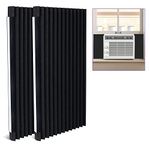 Mxclimate Window Air Conditioner Foam Insulation Panels,Window AC Side Panel Kit,Summer and Winter Heat and Draft Insulating.2 Pack,Black,17in High x 9in Wide x 7/8in Thick