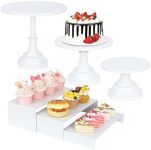 6PCS Cake Stand Set, White Metal Ca