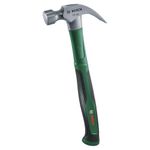 BOSCH Claw Hammer 450g / 16oz | Carbon Steel Head (50–58 HRC) | Extra-Large Striking Face | V-Shaped Claw | Softgrip Fiberglass Handle | Rust-Resistant Finish | 1-Year Warranty