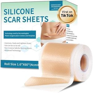 Silicone Scar Sheets, Silicone Scar Tape(1.6”x 60” Roll-1.5M), Scar Away Silicone Scar Strips, Professional Scar Removal Sheets for Surgical Scars, Keloid, C-Section, Burn, Acne et