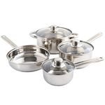 Gibson Home Landon 7-Piece Stainless Steel Cookware Set