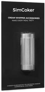 SimCoker Whipped Cream Dispenser Gas Charger Holder, Durable Cream Whipper Container Replacement Parts(Stainless Steel)