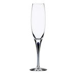 Orrefors Intermezzo 7 Ounce Champagne Flute, Clear/Blue