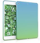 kwmobile TPU Silicone Case Compatible with Apple iPad Mini 2 / iPad Mini 3 - Case Soft Flexible Protective Cover - Bicolor Blue/Green/Transparent