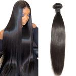 Straight Bundles Human Hair single one Bundle straight Brazilian Unprocessed Virgin Hair Weave Extensions 10 Inch