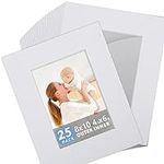 Somime 25 Pack White Picture Mats -