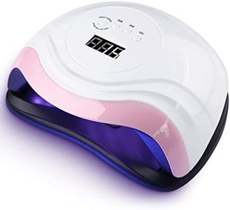 168W Lámpara Uñas, Blanco, NEFLSI Secadora de LED/UV,Gel Curado Máquina 36LED y Pantalla LED, con 4 Temporizador de 10s,30s,60s 99s Para Manicura Pedicure Nail Art Hogar el Salón