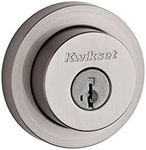 Kwikset 91580-003 Round Single Cylinder Deadbolt Featuring SmartKey in Satin Nickel