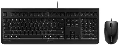 CHERRY DC 2000 - Keyboard and Mouse Combo - 4 Additional Keys - US Layout - QWERTY Keyboard - GS Approval - Black