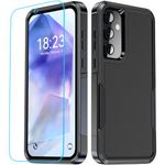 RC1WD for Samsung A55/A35 5G Case, Samsung Galaxy A55/A35 Case with Screen Protector, Heavy Duty Shockproof 3 in 1 Soft TPU Hard PC Military Protective Durable Phone Cover for Galaxy A55/A35 5G-Black