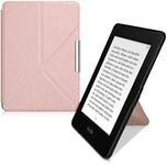kwmobile Origami Case Compatible with Amazon Kindle Paperwhite Case - Slim PU Leather Cover with Stand - Rose Gold