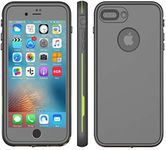 XLF iPhone 8 Plus Waterproof CASE (Gray & Green (for iPhone 7/8 Plus 5.5"))