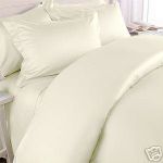 Solid Ivory 550 Thread Count Twin Duvet Cover Set 100 % Egyptian Cotton with matching pillow sham By sheetsnthings