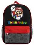 Super Mario Backpack | Mario School Bags For Boys | Gamer Backpack For Boys | Official Mario Bros Merchandise | Black One Size