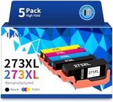 TEINO Remanufactured Ink Cartridges Replacement for Epson 273XL 273 T273XL for Expression Premium XP-610 XP-620 XP-820 XP-810 XP-800 XP-520 XP-600 (Black, Photo Black, Cyan, Magenta, Yellow, 5 Pack)