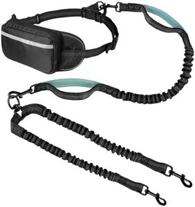 Yicostar Hands Free Dog Leash 2 Dogs,Waist Leash for Dog Walking (Large)
