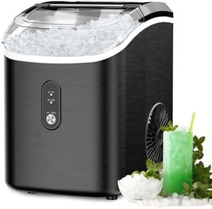 YOPOWER Ice Maker Machine, 15KG Nugget Ice Maker Machine Countertop, Pebble Ice Cube Maker with Self-Cleaning, Crushed Ice Makers for Home Bar