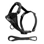 Kurgo Dog Harness | Pet Walking Harness | Small | Black | No Pull Harness Front Clip Feature for Training Included | Car Seat Belt | Tru-Fit Quick Release Style