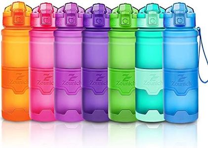 ZOUNICH Botella Agua Deporte Botellas Agua Niños sin BPA, Reutilizable Tritan Plástico Ecologica con Filtro, 400ml/500ml700ml/1l, Cantimploras para Gimnasio, Bicicleta, Colegio, Oficina, Viajes
