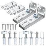 HuYiGGZ Bifold Door Hardware Repair Kit - 2 Pack Repair Replacement Parts, Folding Pocket Door Replacement Parts Set Include Top Bottom Pivots Bracket and Guide Wheel