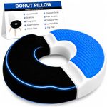 ANBOCARE Donut Gel Sitting Pillow - Orthopedic Memory Foam for Tailbone Pain, Hemorrhoid, Bed Sores, Postpartum, Prostate, Coccyx & Sciatica Pain