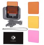 CamKix Diving Lens Filter Kit compatible with GoPro HERO 6/5 - Enhances Colors for Various Underwater Video Conditions - Vivid Colors, Improved Contrast, Night Vision - Not for waterproof housing