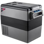 VEVOR Car Refrigerator, 55L(58Quart) Portable Freezer Small Cooler with 12/24V DC and 120-240V AC Car Fridge -4°F-68°F for Truck, RV, Boat, Camping and Travel