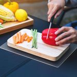 Non-Slip Cutting Board Mat, Clear Anti-Slip Cutting Board Mat for Home Cooks and Chefs, Safety Grip Mat Under Kitchen Cutting Boards, Dishwasher Safe Great as Drawer Liners (10" x 15", 1 Pack)