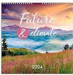 Wall Planner 2024 | January - December | Future & climate | Inspirational quotes | Family planner | 12 Months