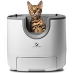 Furoomate Self Cleaning Litter Box Large Capacity, Automatic Cat Litter Box Open-Top Design for Multiple Cats with Integrated Safety Protection