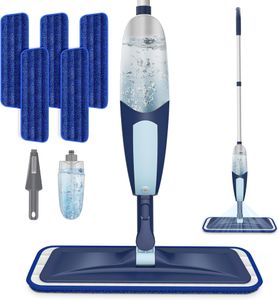 Microfiber Spray Mop with 5 Reusable Pads – Floor Cleaning