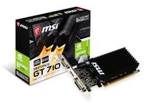 MSI GeForce GT 710 2GD3H LP Graphics Card '2GB DDR3, 954MHz, Low Profile, Low Consumption, VGA, DVI-D, HDMI, HTPC, Silent Passive Fanless Cooling System'