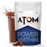 AS-IT-IS Nutrition ATOM PWR Whey Protein with Enzymes, 24g Protein, 11g EAA, Lean Muscle Gains & Rapid Recovery, Easy Digest, 1Kg Double Rich Chocolate