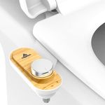 Bidet Attachment, ANBSR Ultra-Slim Bidet Dual Nozzle Feminine Wash and Posterior Wash Bidet Attachment for Toilet, Non-Electric Fresh Cold Water Bidet Toilet Seat Attachment with Pressure Controls