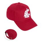 Desert Cactus Washington State University Baseball Hat WSU Cougars Cougs Brimmed Embroirderd Hats Cap Adjustable Cloth Strap Adult (Style C1) Red, Red, One size