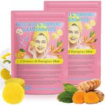 Turmeric Cleansing Pads 80 PCS,Turmeric Face Pads for Oil,Makeup and Dirt,Turmeric Facial Clean Sponge