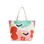 Fastrack Printed White Large Tote Bag for Women