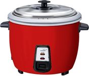 V-Guard Vrcd 1.8 El | 1.8 Litre Electric Rice Cooker, 5 Year Heating Plate & 2 Year Product Coverage By V-Guard, Automatic Cooking With Warm & Cook Functions, Red