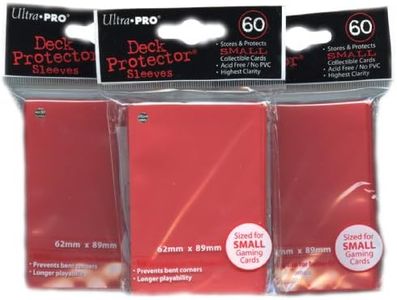 Ultra Pro Card Supplies YuGiOh Sized Deck Protector Sleeves Red 60 Count x3