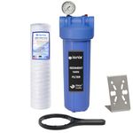 IONIX Water Softener, German Quality Cartridge Water Filter for Overhead Tank, High Pressure Yarn Tank Filter, Submersible Motor Compatible, High Capacity Sediment Filter (Blue, Pack of 1)