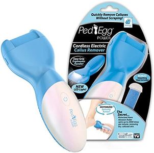 PedEgg Power Cordless Motorized Callus Remover w/Bright LED Light As Seen On TV, Quickly Removes Calluses & Dry Skin w/ 2000 RPMs of Spinning Action for Smooth, Soft Feet, Easy-Grip Ergonomic Handle