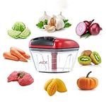 AEX Manual Food Chopper Multi-Function Kitchen Hand Food Shredder Onion Slicer Cutter Dicer Grinder onion chopper pull string Wonderful for Kitchen | 250ml