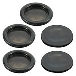 Heyiarbeit 5Pcs Rubber Wire Grommets 3-5/9" / 90mm Mounting Hole Oil Resistant Armature Rubber Grommets for Wiring Cable, Black