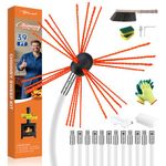 Bluesea 39 Feet Chimney Sweep Kit, Ergonomic Chimney Cleaning Kit, Extends Up to 39 Feet, Chimney Cleaning System with Chimney Brush, 12 Flexible Chimney Rods